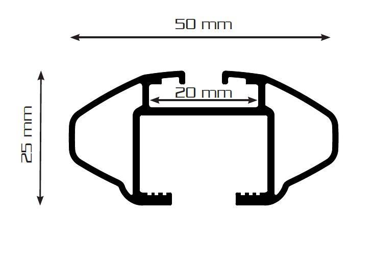 VDP Dachbox BA320 carbonlook + Relingträger CRV135 kompatibel mit für VW Polo Kombi 96-01
