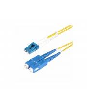 StarTech.com 5m (15ft) LC to SC (UPC) OS2 Single Mode Duplex Fiber Optic Cable, 9/125µm, Laser Optimized, 10G, Bend Inse
