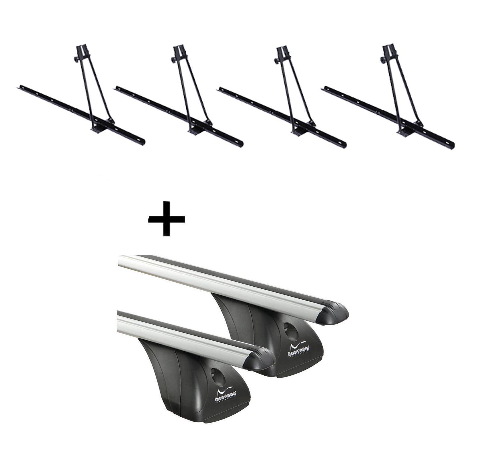 4x Fahrradträger ORION + Dachträger VDP kompatibel mit für Ford Connect 3-5 Türer 2002-2012