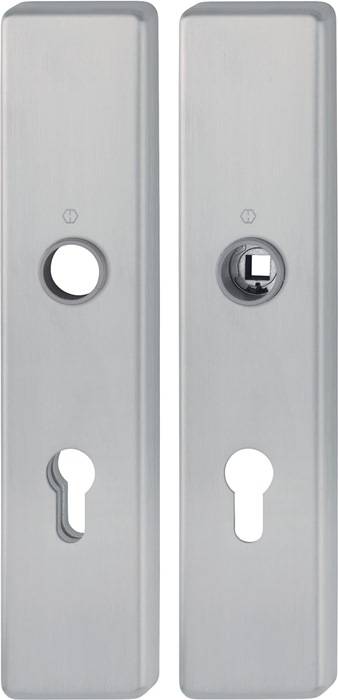 HOPPE 11980680 Langschildpaar E2221/2210 matt F69 PZ 72 mm
