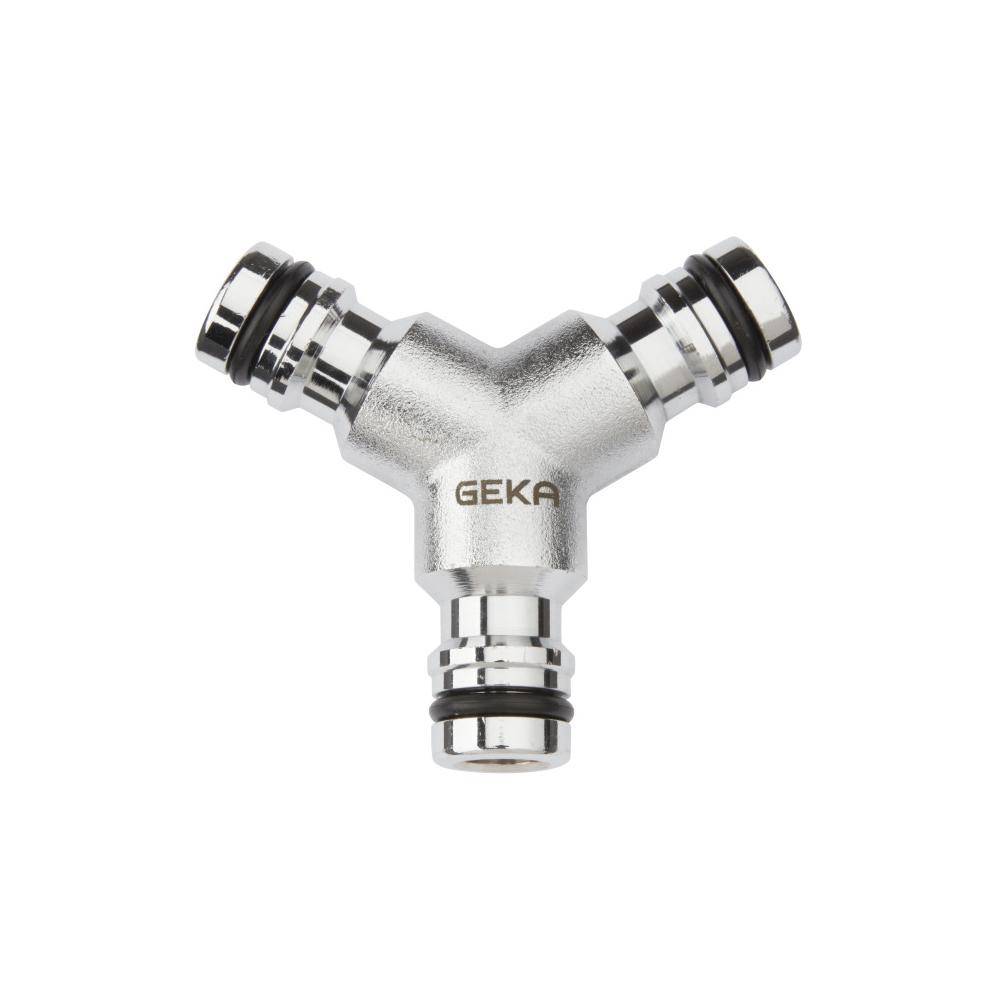 GEKA® plus - Y-Abzweigstecker - Stecksystem - Messing verchromt - Preis per Stück
