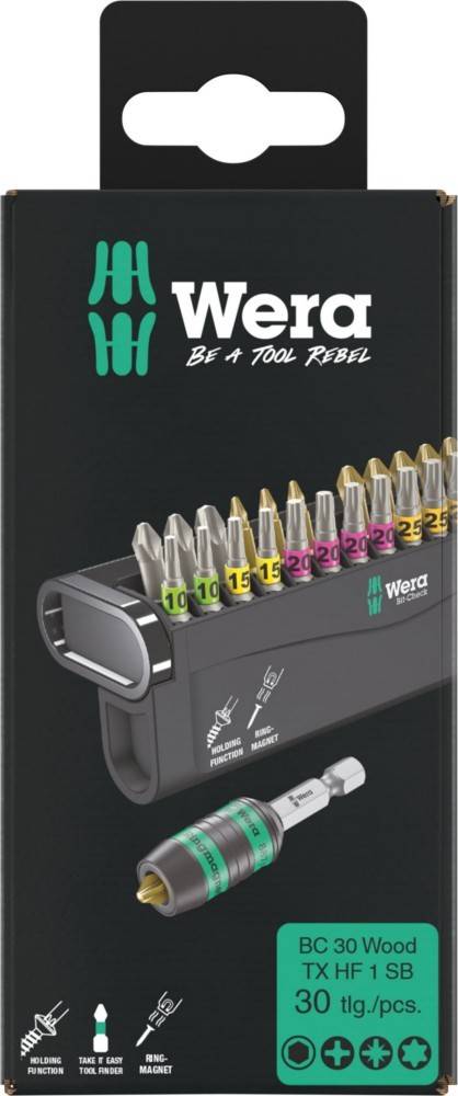Wera Werk Bit-Check 30 Wood 05057437001