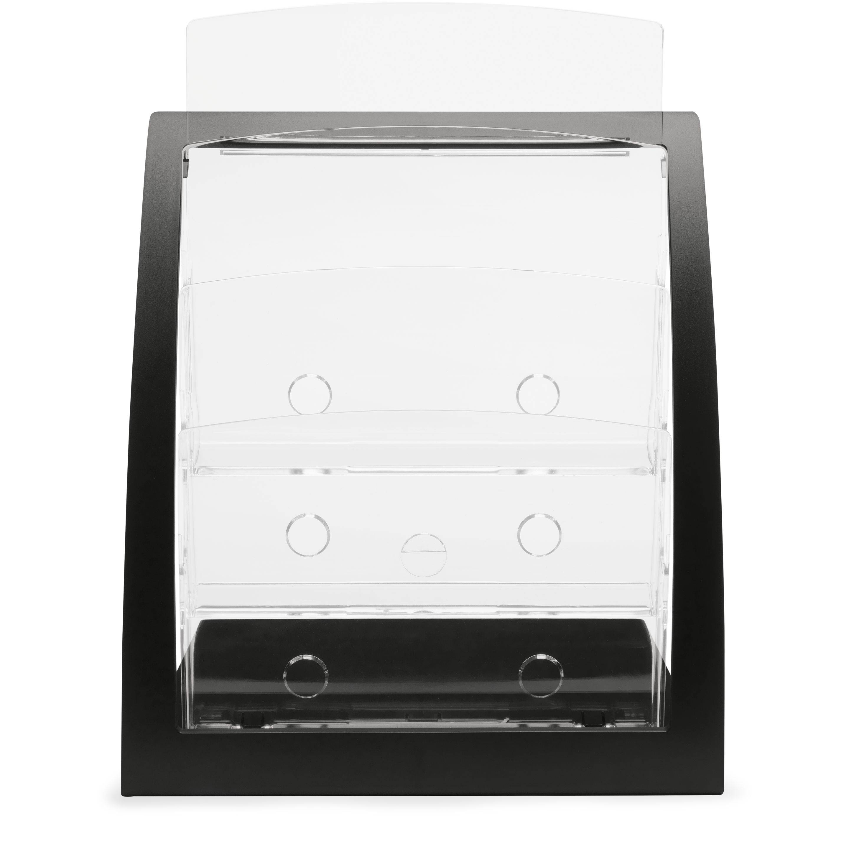Deflecto Prospekthalter A4 Contemporary - Hochformat - 3 Stufen - Schwarz