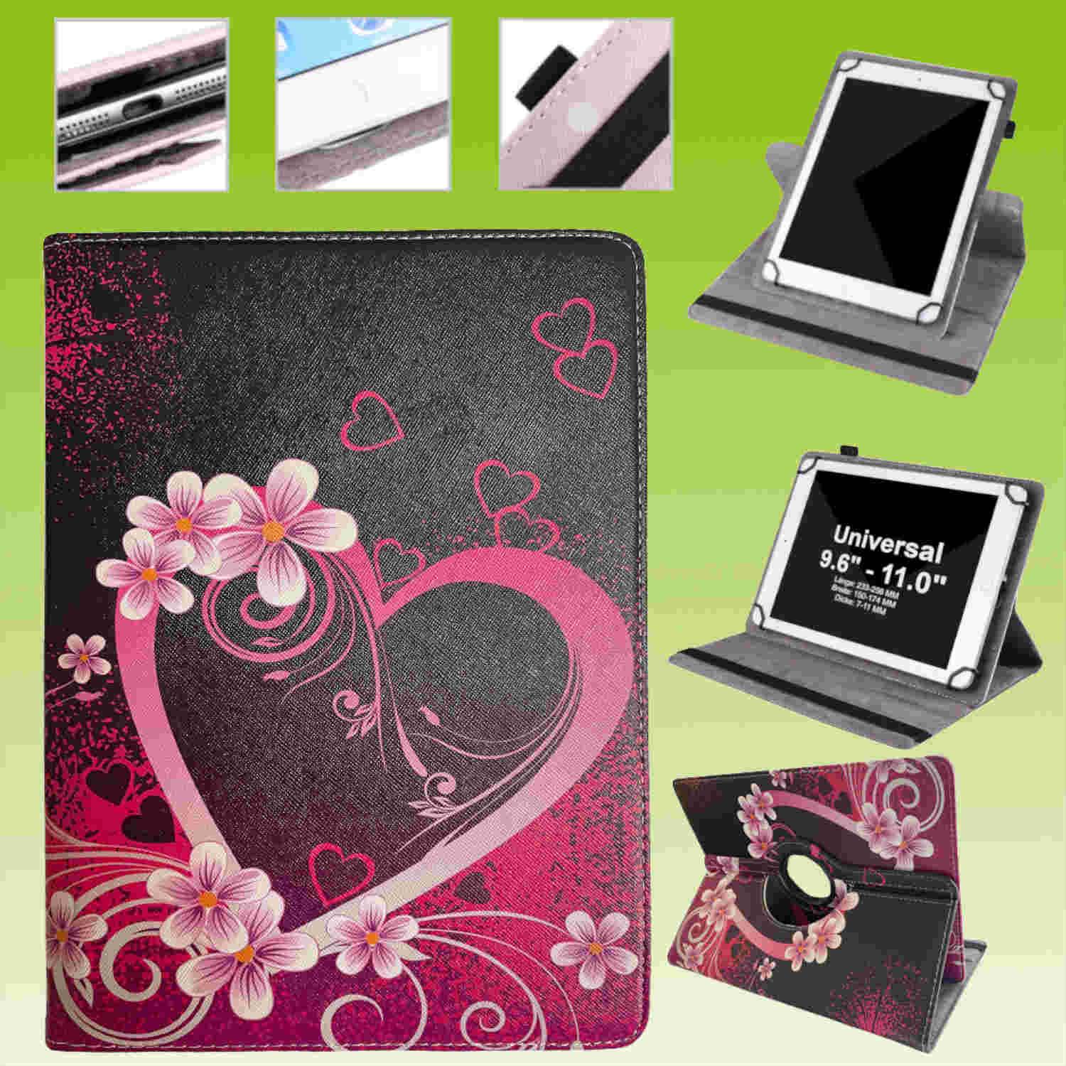 Für Lenovo Tablet Motiv Muster 360 Grad Rotation Tasche Kunst-Leder Hülle Etuis Cover Schutz Case Zubehör