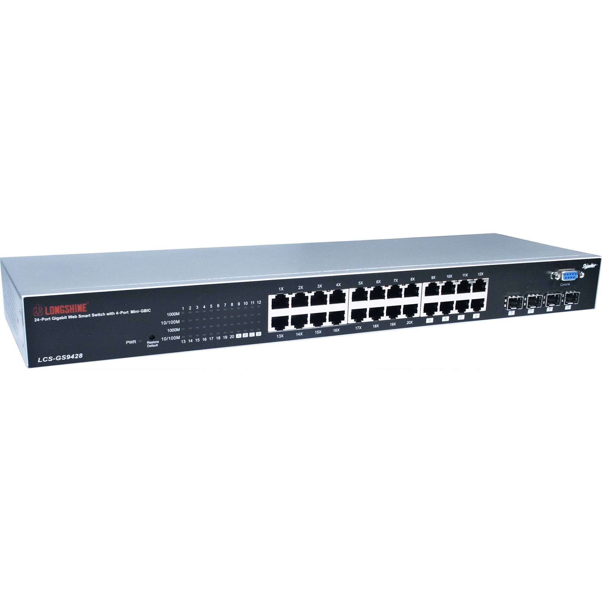 Longshine LCS-GS9428 - Switch - managed - 24 x 10/100/1000 + 4 x Shared SFP