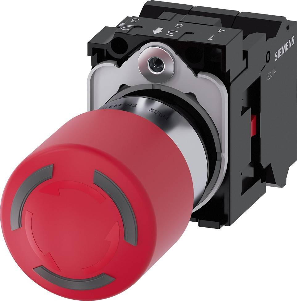 Siemens Dig.Industr. Not-Halt-Pilzdrucktaster 3SU1152-1GB20-3PW0