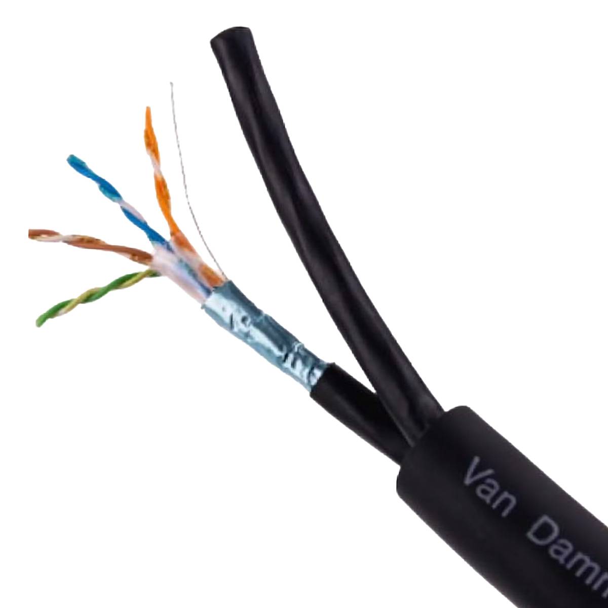 Van Damme TourCat 2 x Cat 6A solid F/UTP Multicore Netzwerkkabel Meterware