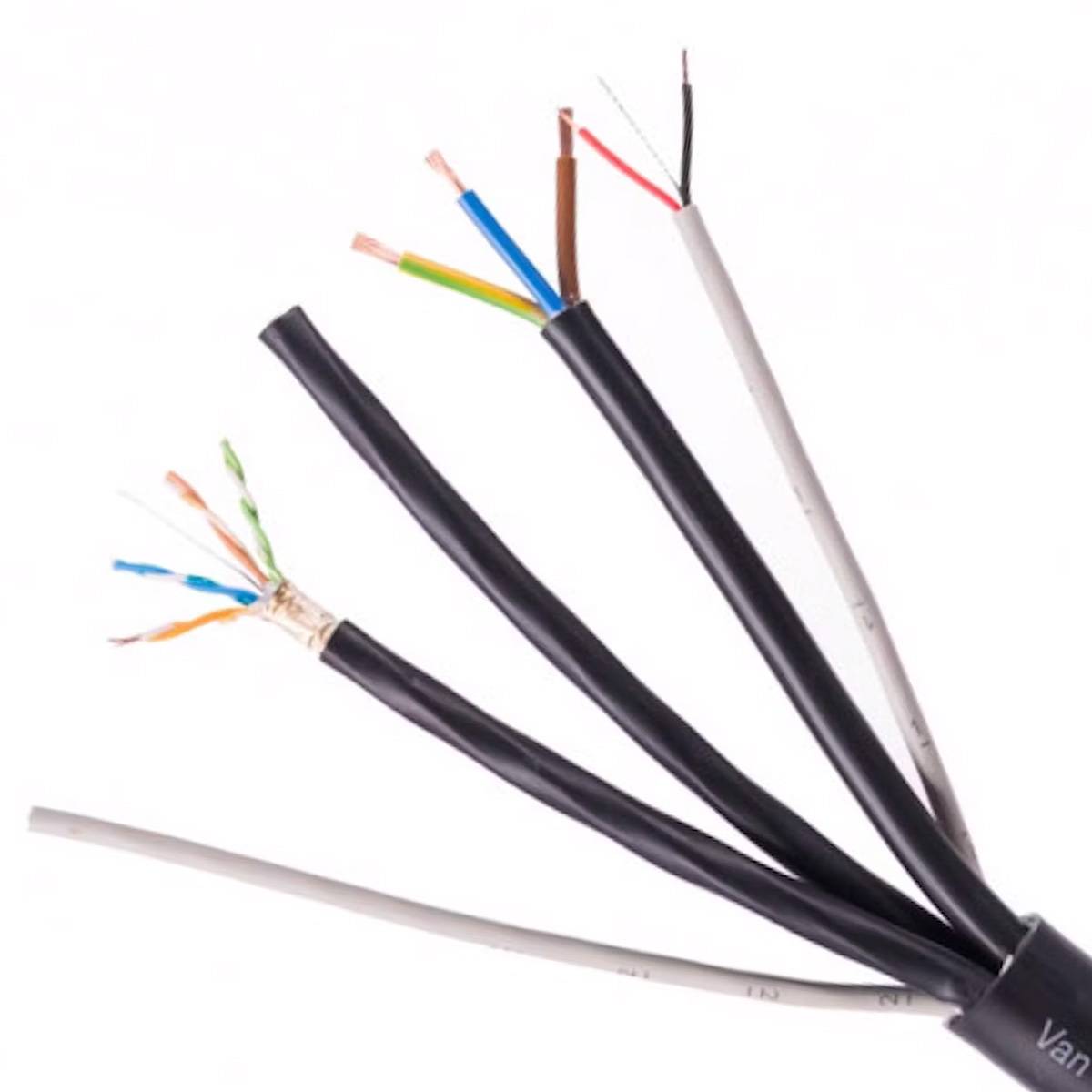 Van Damme TourCat Hybrid 2x AES/EBU 110 Ohm + 2x Cat 6A F/UTP Netzwerkkabel + 1x 3x2.5mm² HO5 Power Meterware