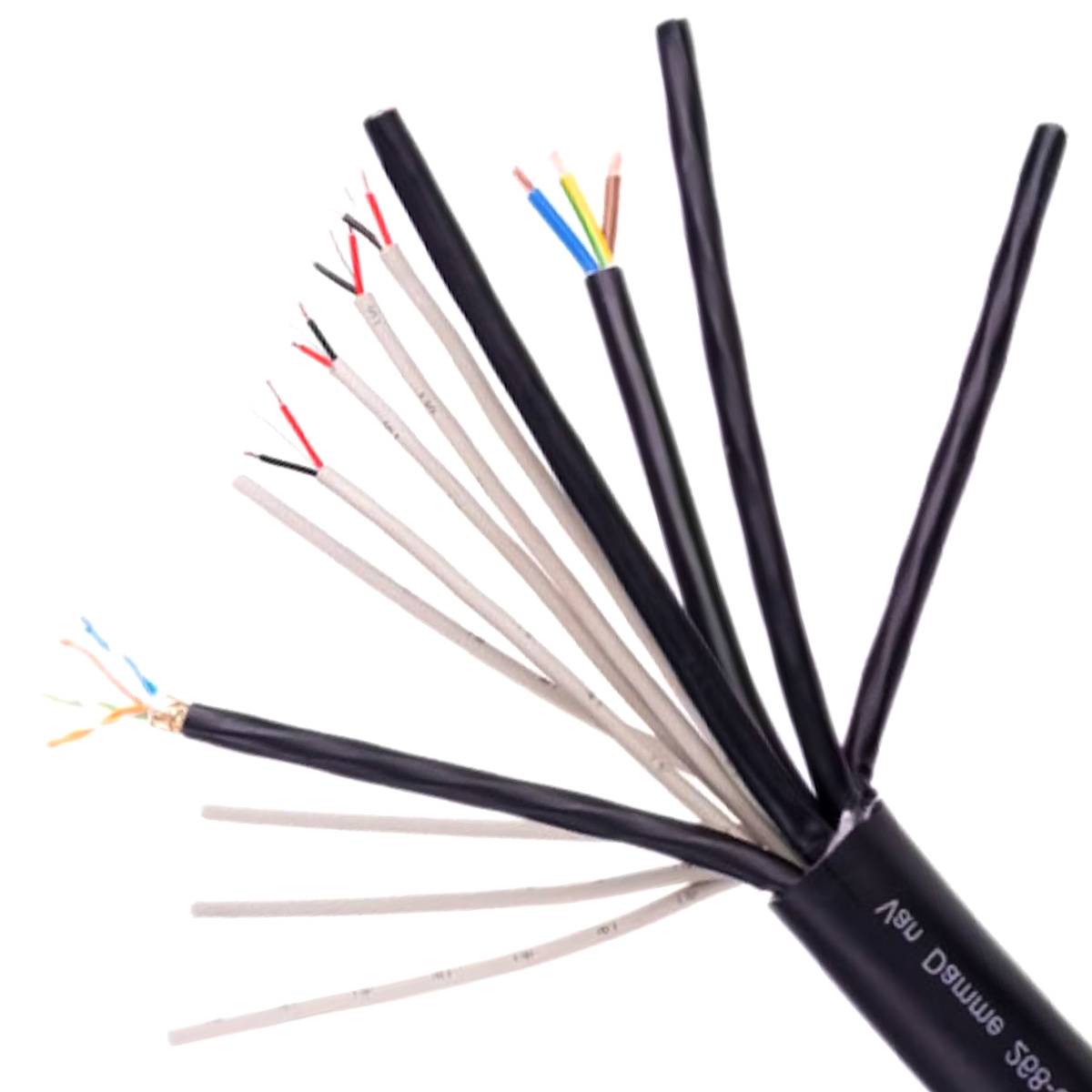 Van Damme TourCat Hybrid 8x AES/EBU 110 Ohm + 4x Cat 6A F/UTP Netzwerkkabel + 1x 3x2.5mm² HO5 Power Meterware