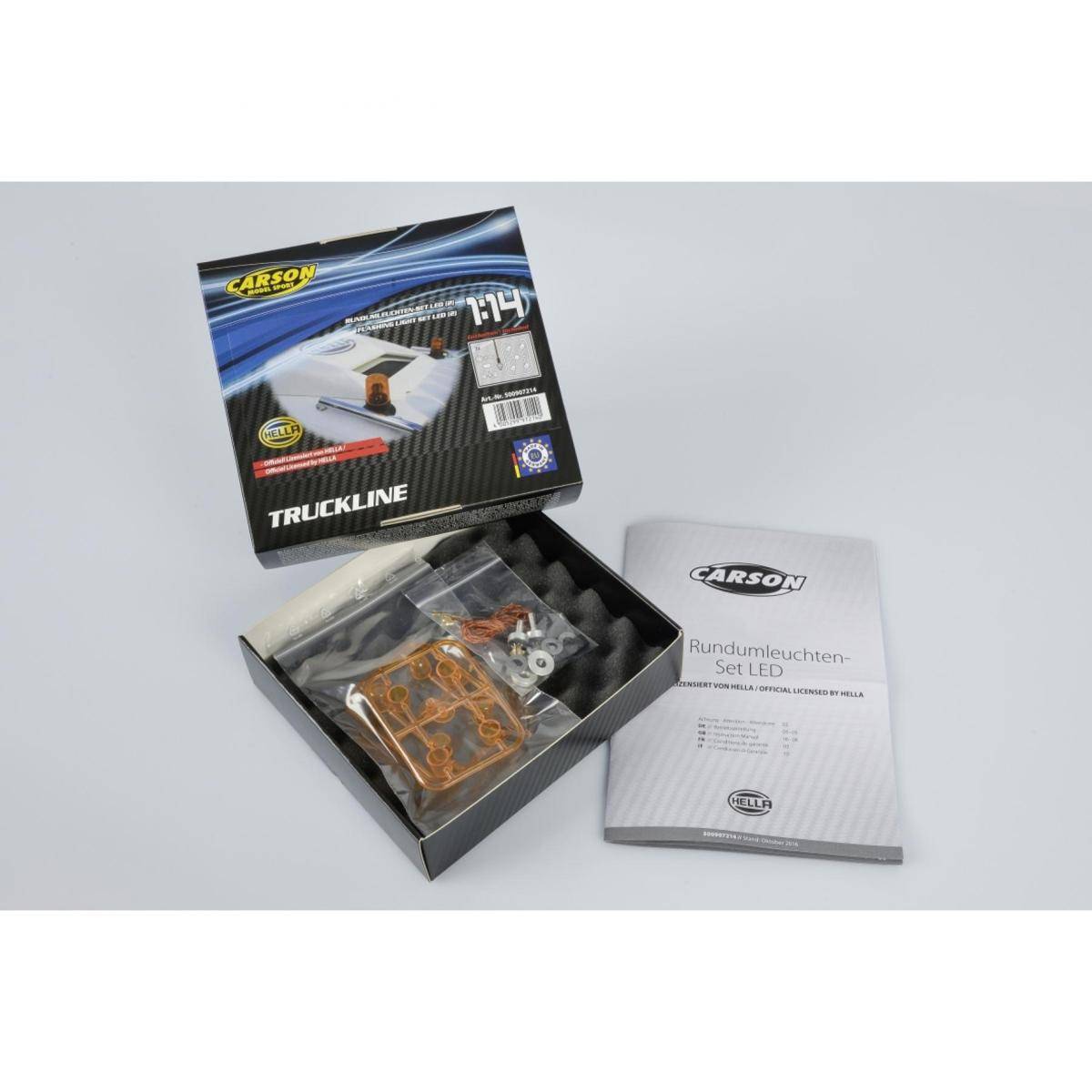 500907214 - Modellbausatz,1:14 Rundumleuchten-Set LED (2) 13 Prog.