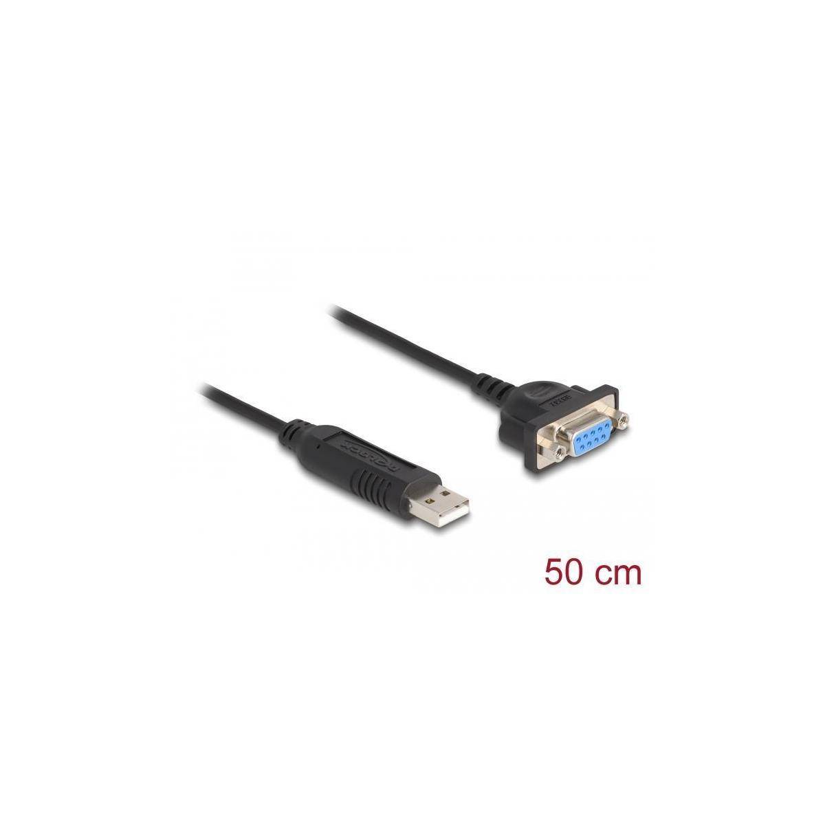 Delock USB 2.0 zu Seriell RS-232 Adapter mit kompaktem seriellen Steckergehäuse