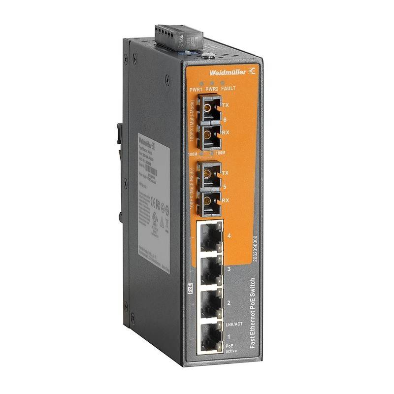 Weidmüller Netzwerk-Switch IE-SW-EL06-4POE-2SC