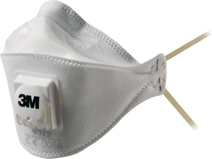 3M 7100258911 Atemschutzmaske Aura™ 9312+ FFP1 / V NR D mit Ausatemventil, faltb