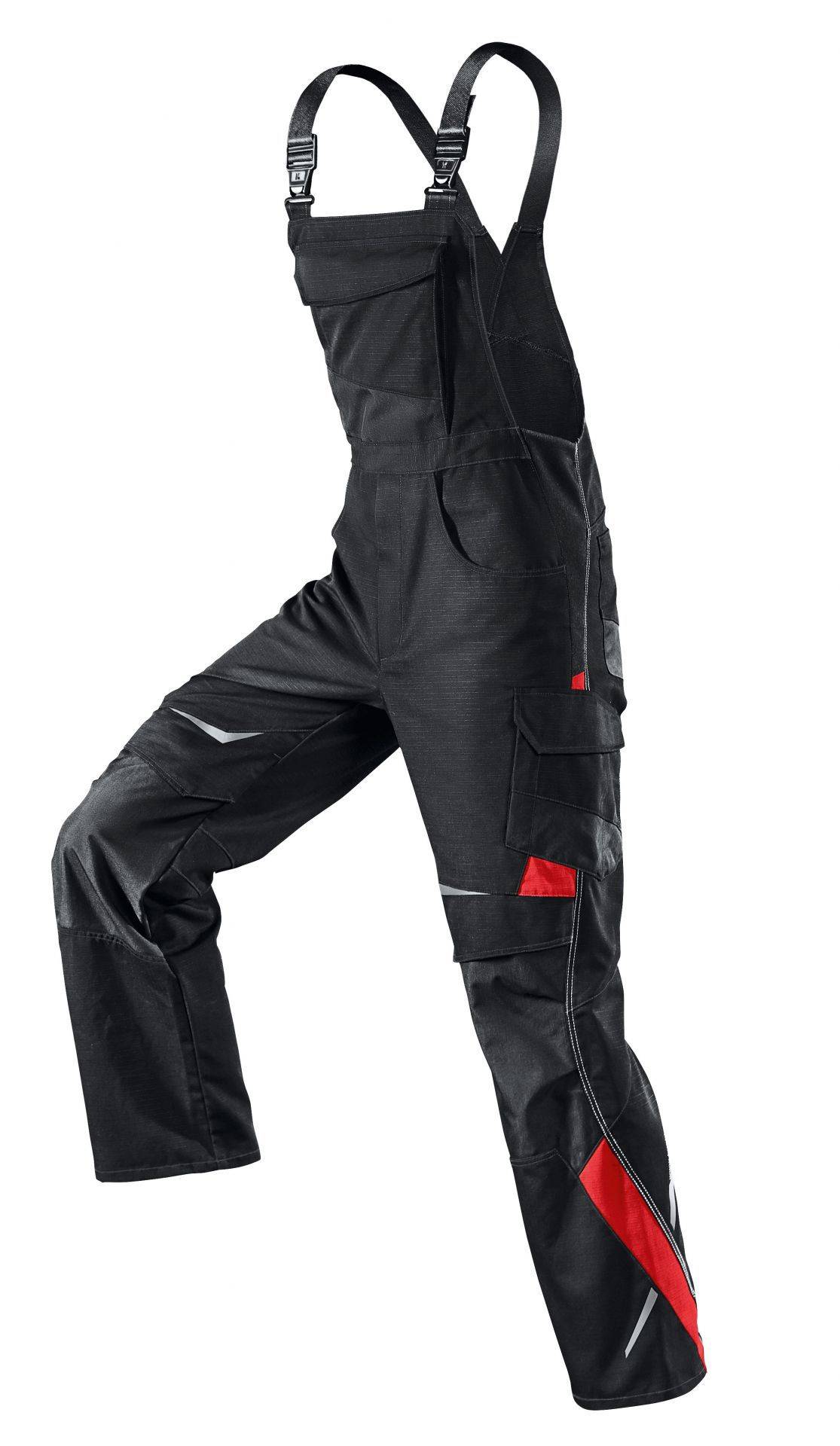 Kübler Latzhose Pulsschlag Farbe: Schwarz/Rot Gr. 110