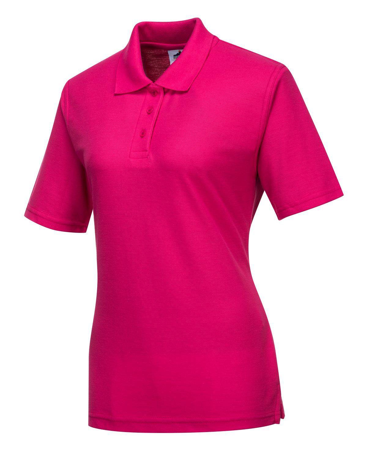 Portwest Damen Naples Polo-Shirt Farbe: Rosa Gr. 2XL