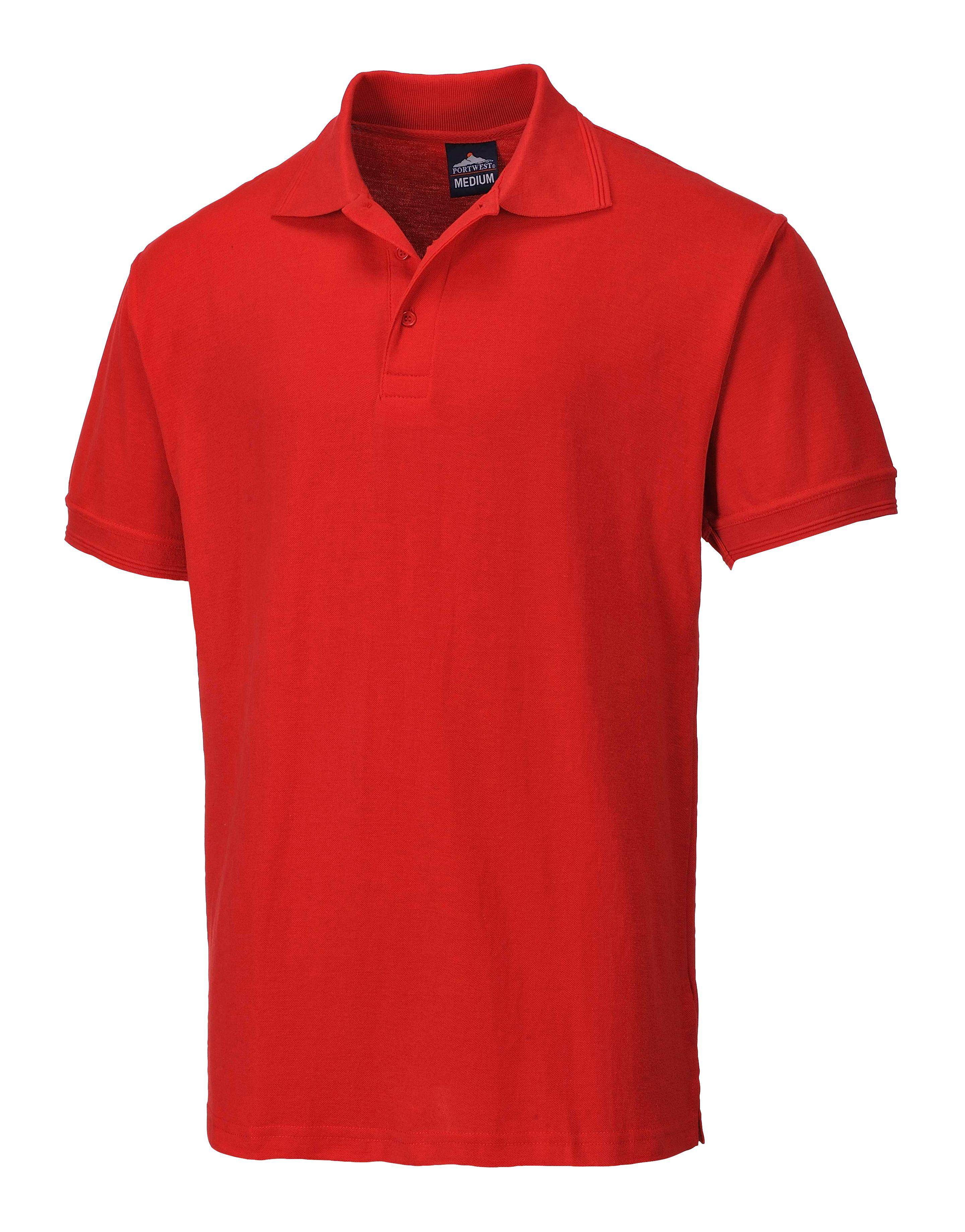 Portwest Herren Naples Polo-Shirt Farbe: Rot Gr. 2XL