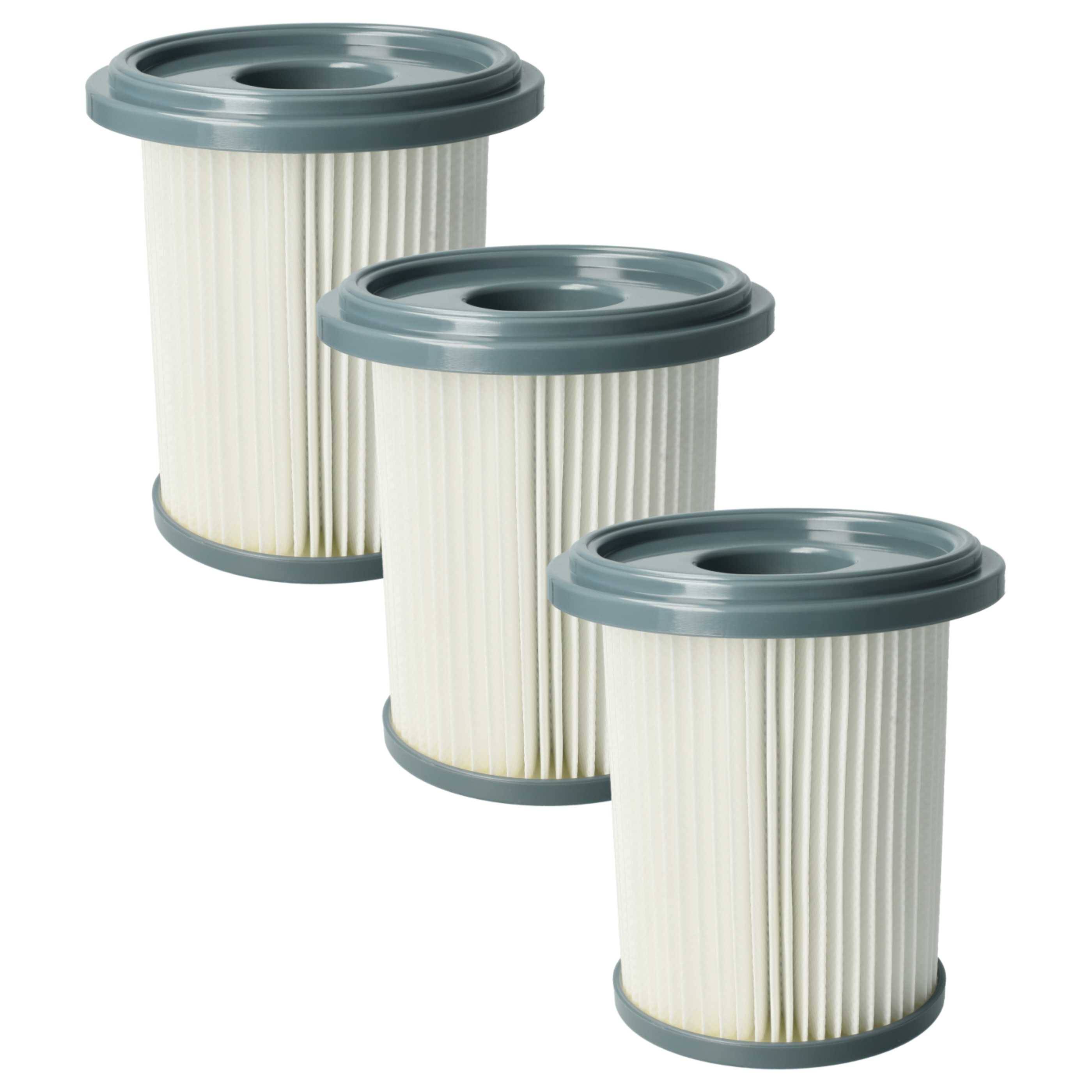 vhbw 3x Staubsaugerfilter Ersatz für Philips 432200909790, 432200493320, FC8047 für Staubsauger - HEPA-Filter Weiß Dunkelgrau