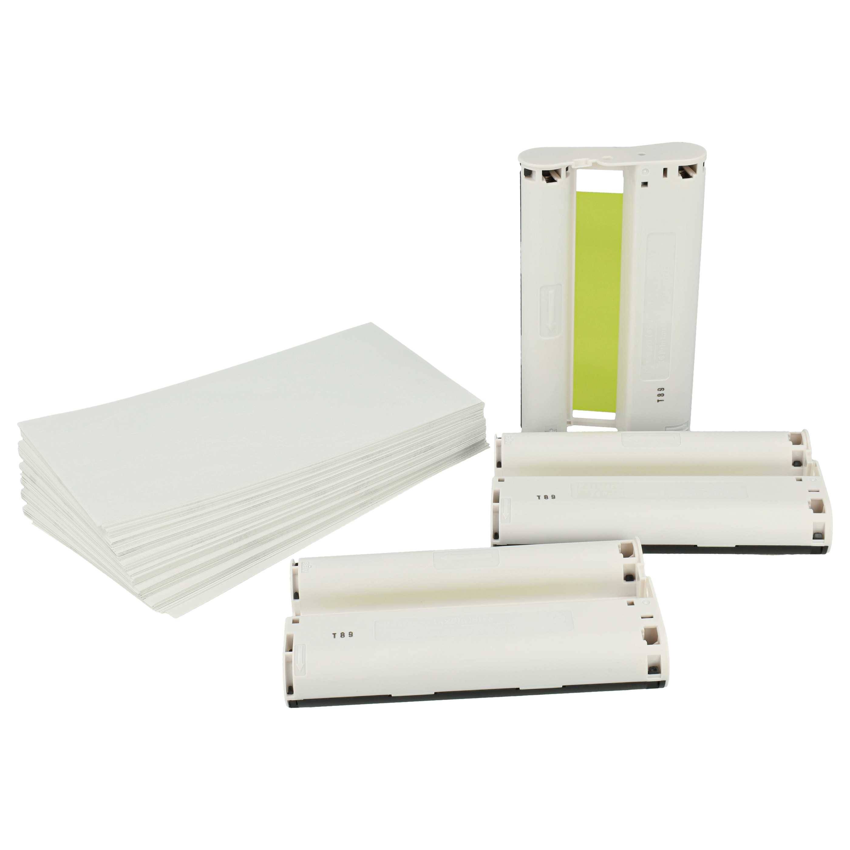 vhbw Druckerkartuschen Cyan/Magenta/Yellow kompatibel mit Canon Selphy CP1500 Fotodrucker (kompatibel, 3er-Pack)