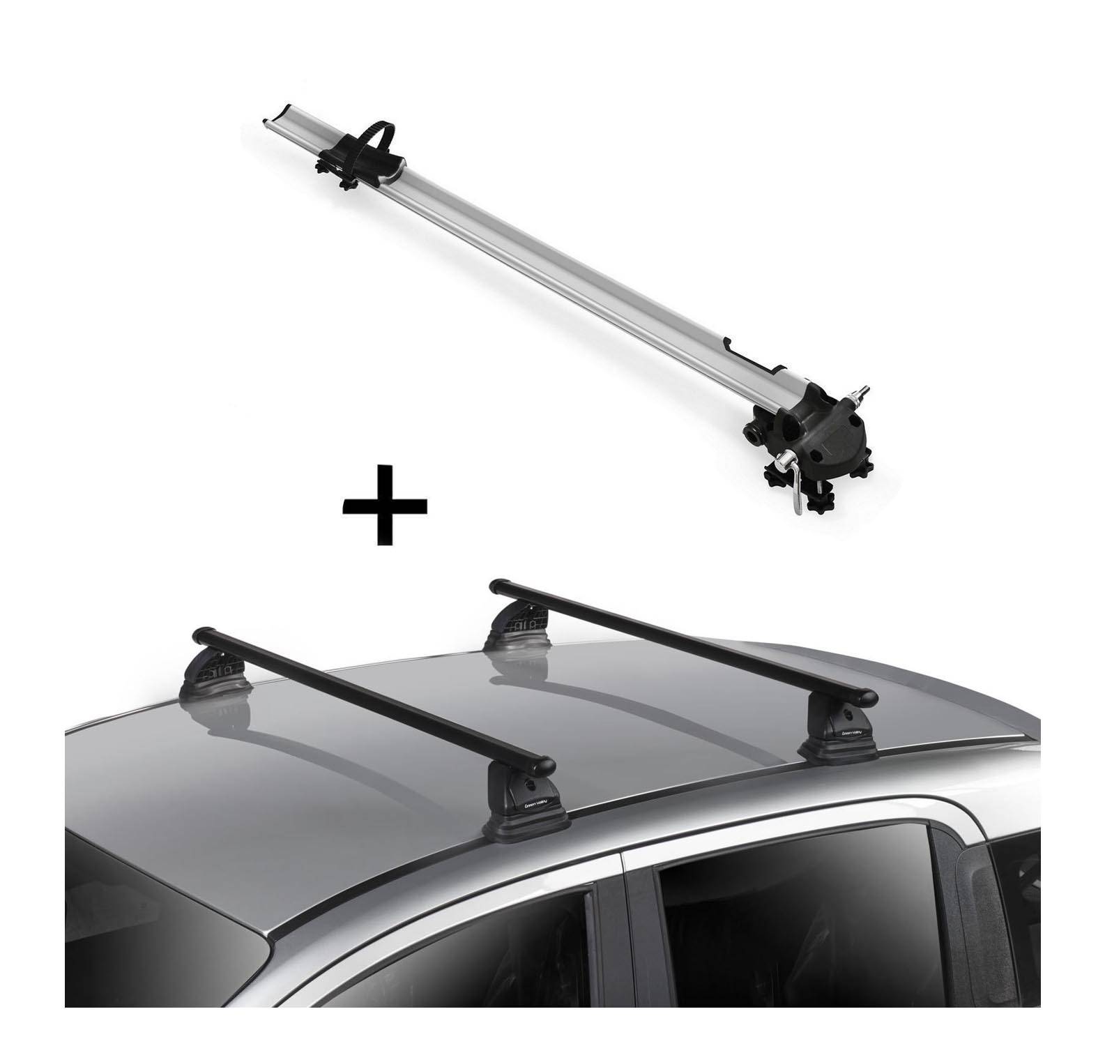 Fahrradträger Bike Pro + Dachträger VDP EVO Stahl kompatibel mit für Dacia Dokker 3-5 Türer ab 2012