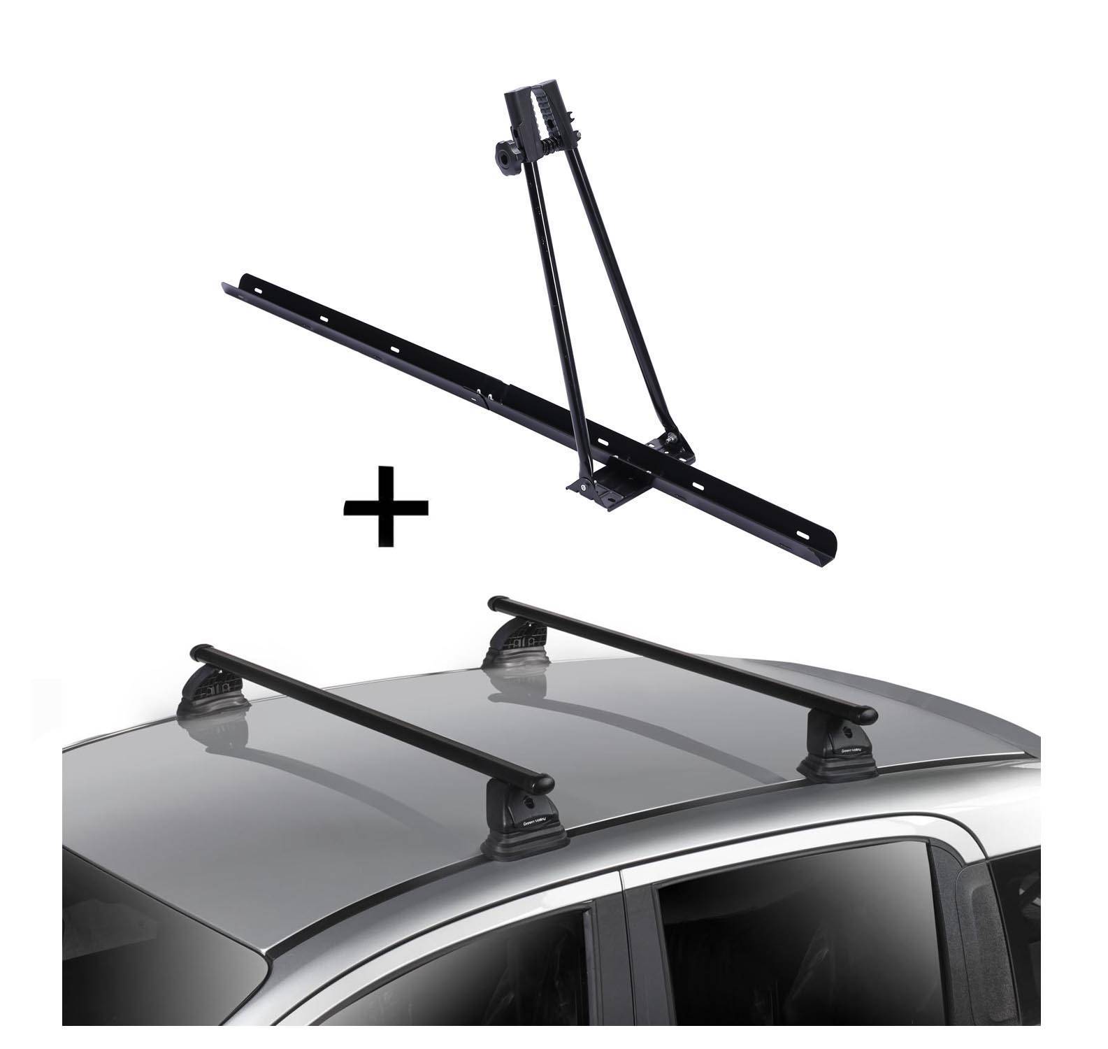 Fahrradträger ORION + Dachträger VDP EVO Stahl kompatibel mit für Peugeot 207 3-5 Türer 2006-2015