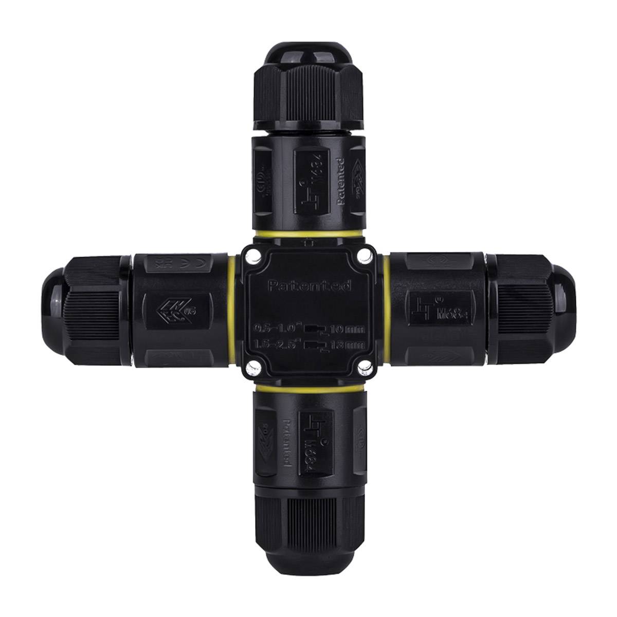 Kabelmuffe Abzweigdose Anschlussbox Kabelverbinder Verteilerdose Anschlußbox Verbindungsdose IP68 Wasserdicht Erdkabel 3-Pin X-Form Zum Klicken