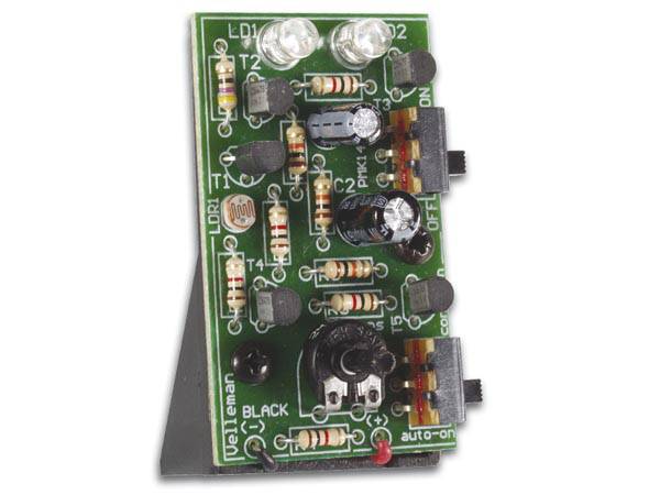 Lötbausatz, Blinklicht, 2 sehr helle, rote LEDs