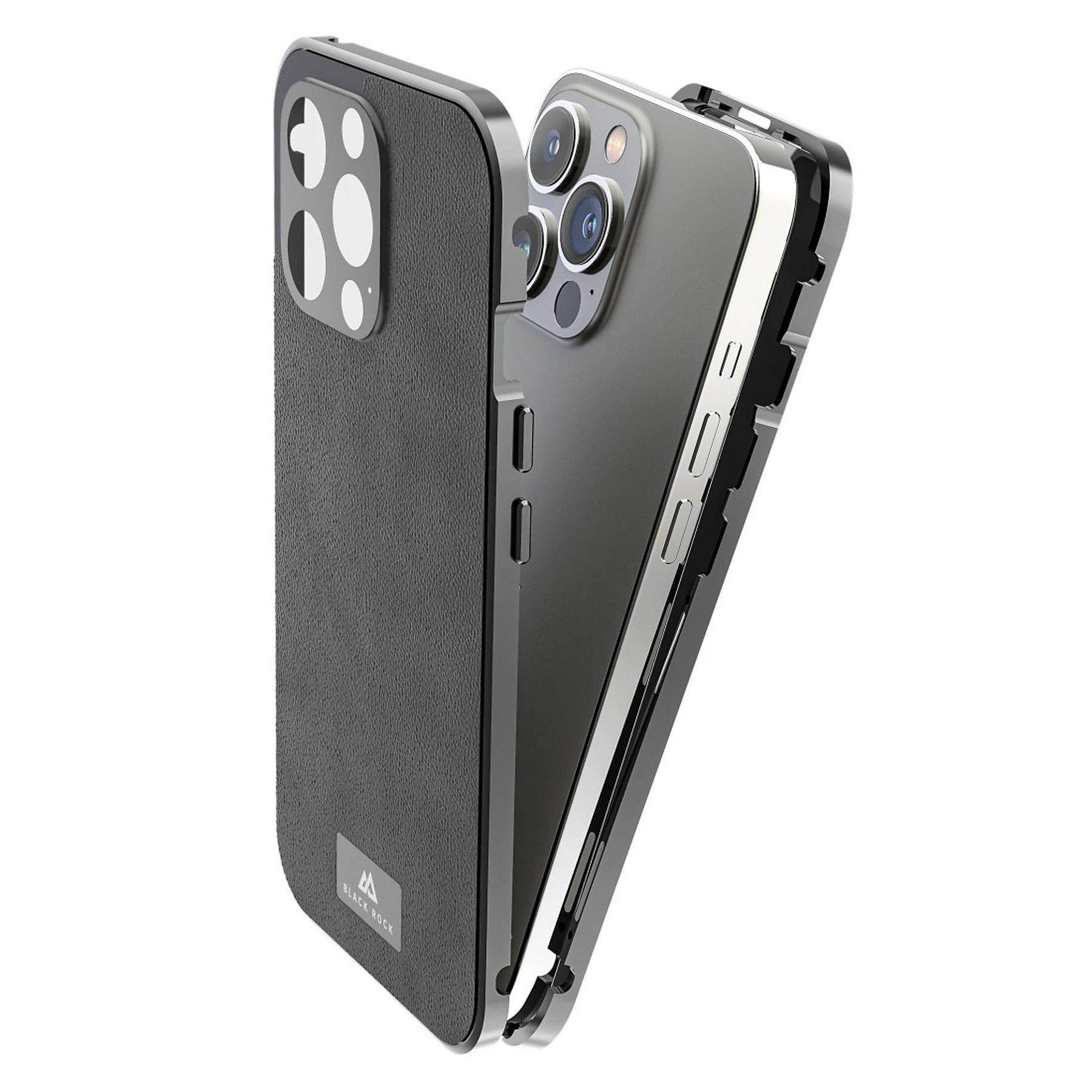 Black Rock Cover 360° Glass für Apple iPhone 14 Pro Premium Leather Schwarz
