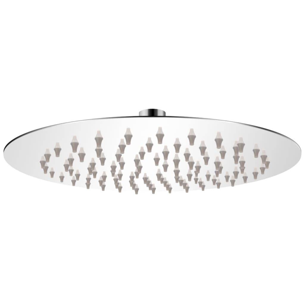 vidaXL Regenbrause Edelstahl 20 cm Rund