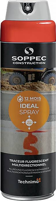 SOPPEC 141813E Markierungsspray IDEAL neonrot 500ml Spraydose SOPPEC Rundummar