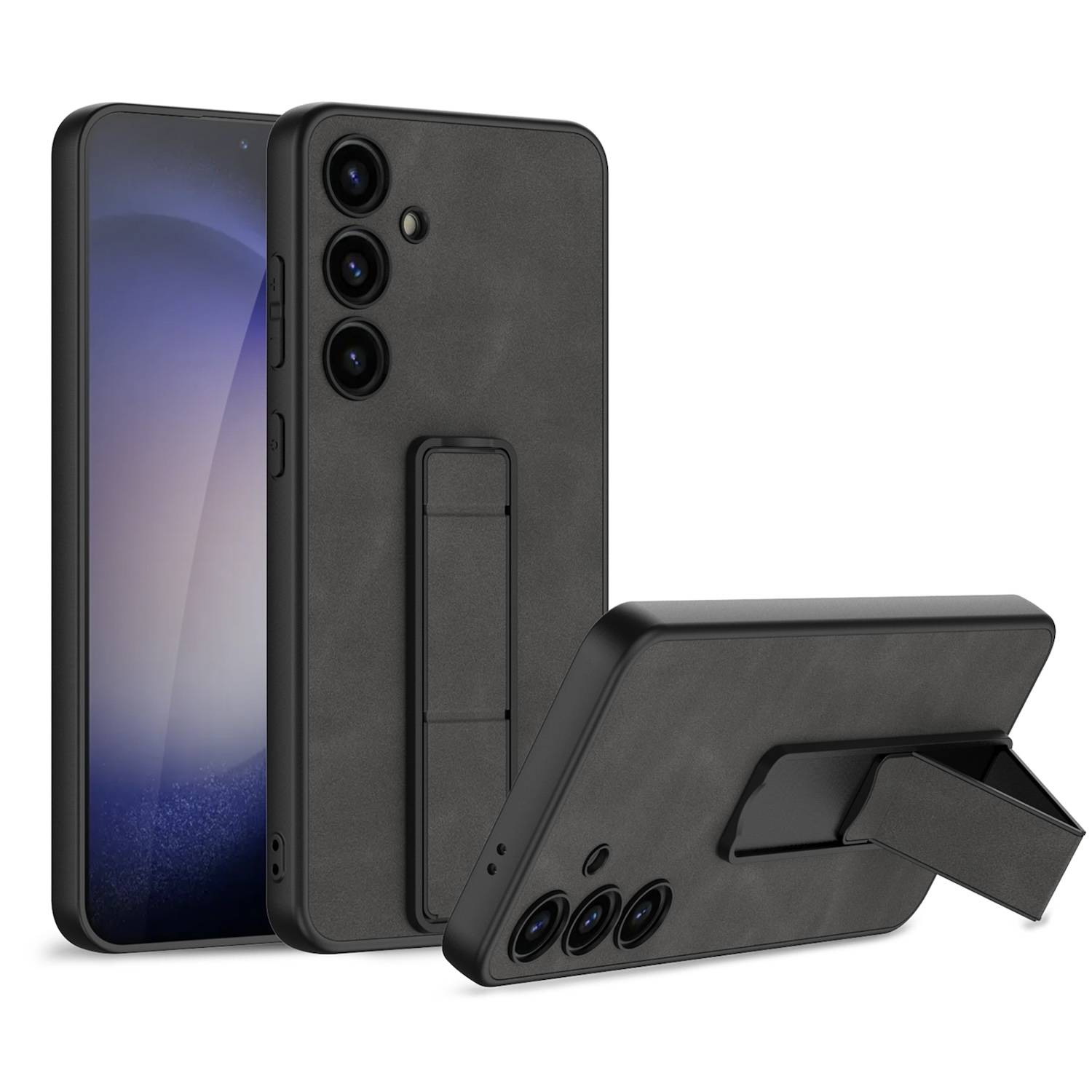 Für Samsung Galaxy S24 Plus GKK Skin Feel Frosted mit Halterung Schutzhülle Grau