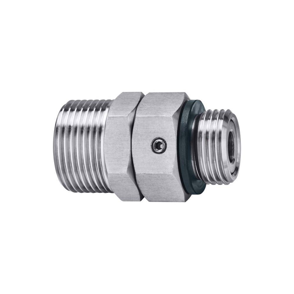 GEKA® Drehnippel E - Edelstahl - AG G1/2 auf AG G3/4 - VE 1 Stück - Preis per Stück