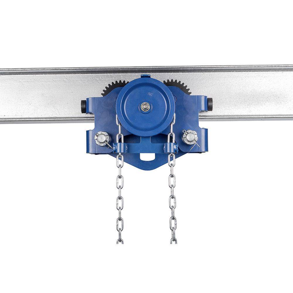 Haspelkettenlaufkatze LST-G 5 - Tragfähigkeit 5000 kg - Bedienlänge 2,5 m - Flanschbreite 114 bis 203 mm
