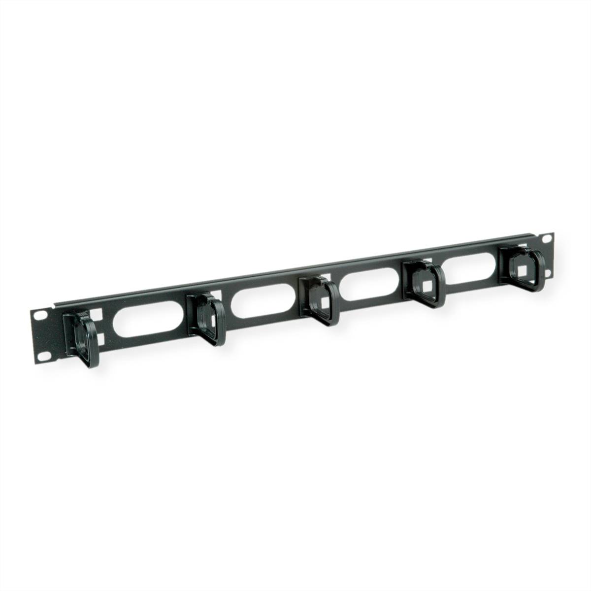 CONTEG 19"-Kabelführung 1 HE mit 5 Kabelösen 40 x 50 mm