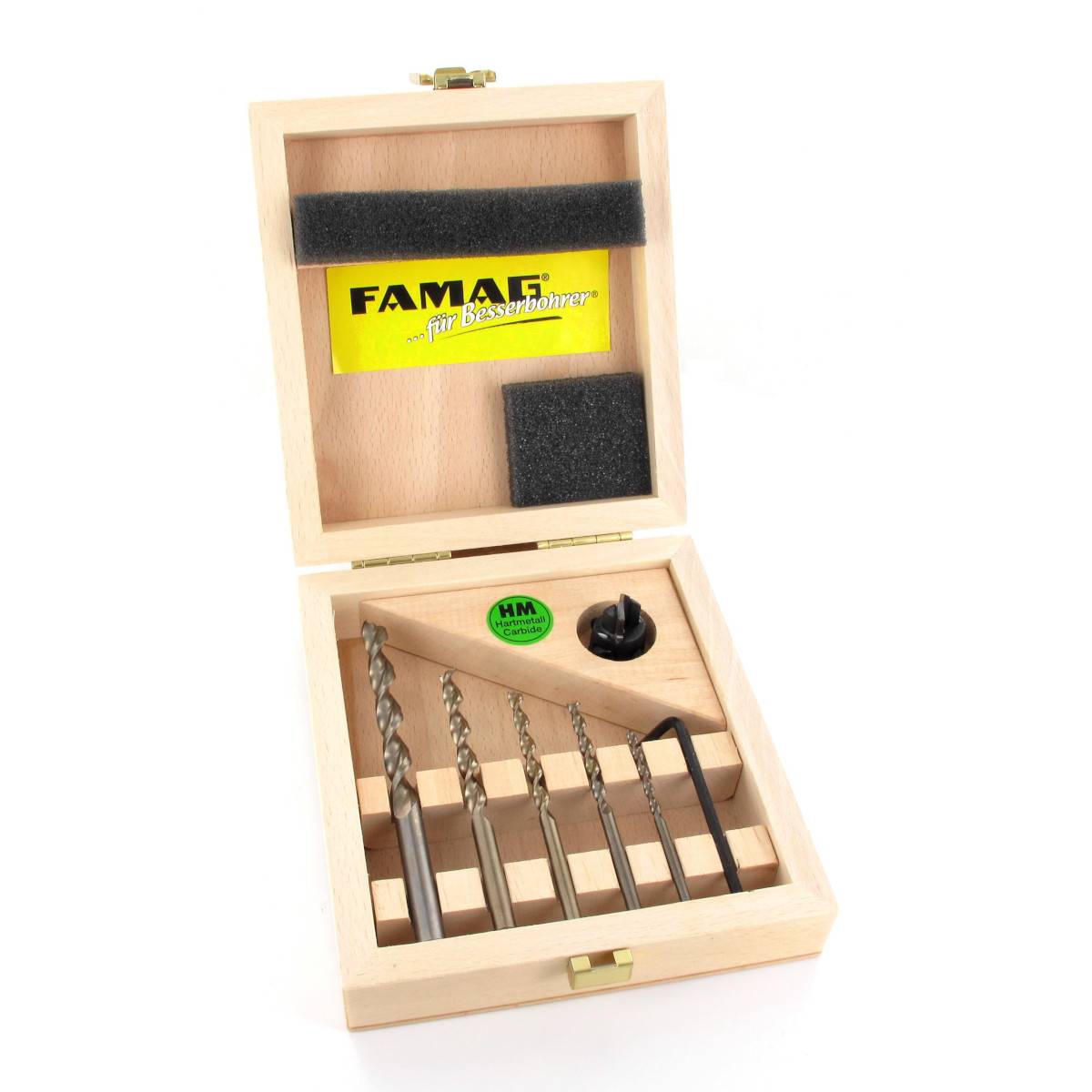Famag Holzspiralbohrer HSS-G - Set´s 3575.505 - 6-teiliger Satz im Holzkasten