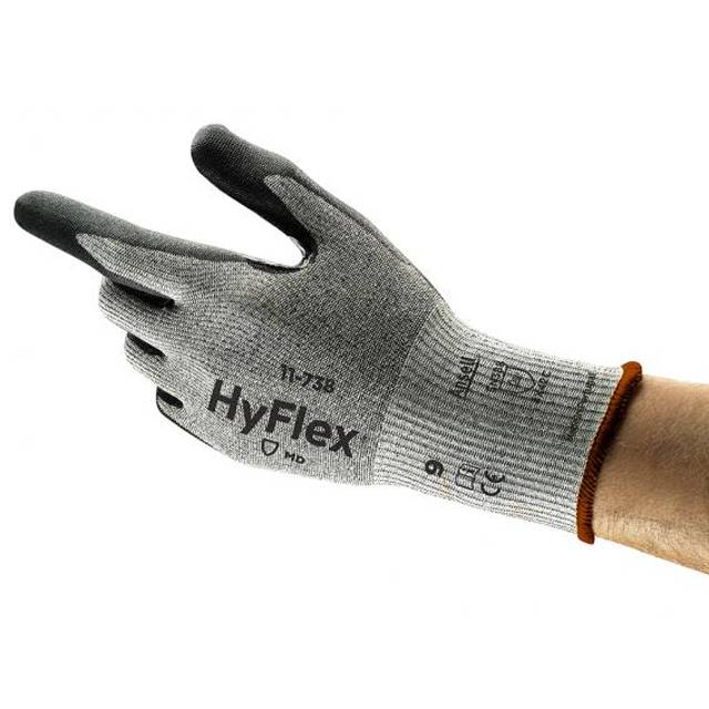Ansell 11-738 HyFlex® Gr.9 Handschuh PU, Nitril, Intercept-Träger mit TCR grau-