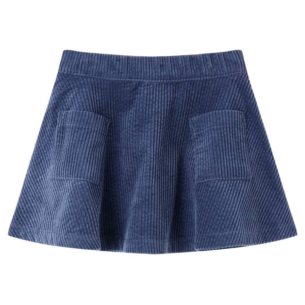 Kinderrock mit Taschen Cord Marineblau 92