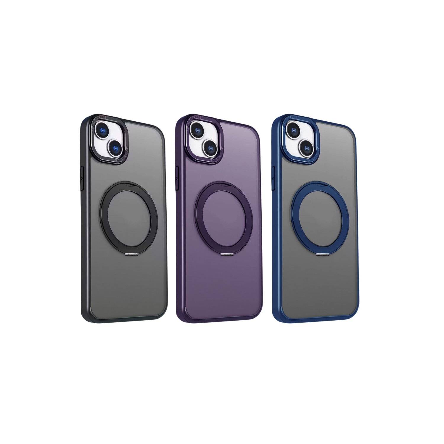 Mag Ring Rotating case kompatibel mit iPhone 15 6,1" Schwarz