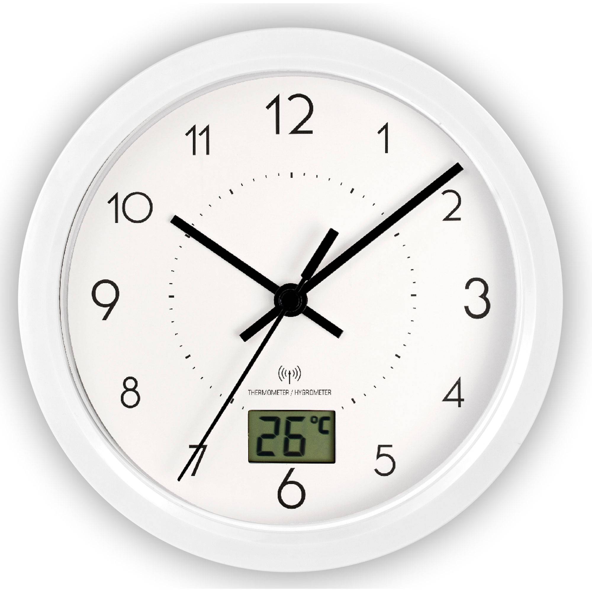 Funk-Badezimmeruhr mit Saugnäpfen 170 mm Geräuscharm Japanisches Quarzuhrwerk Werkzeuglose Montage