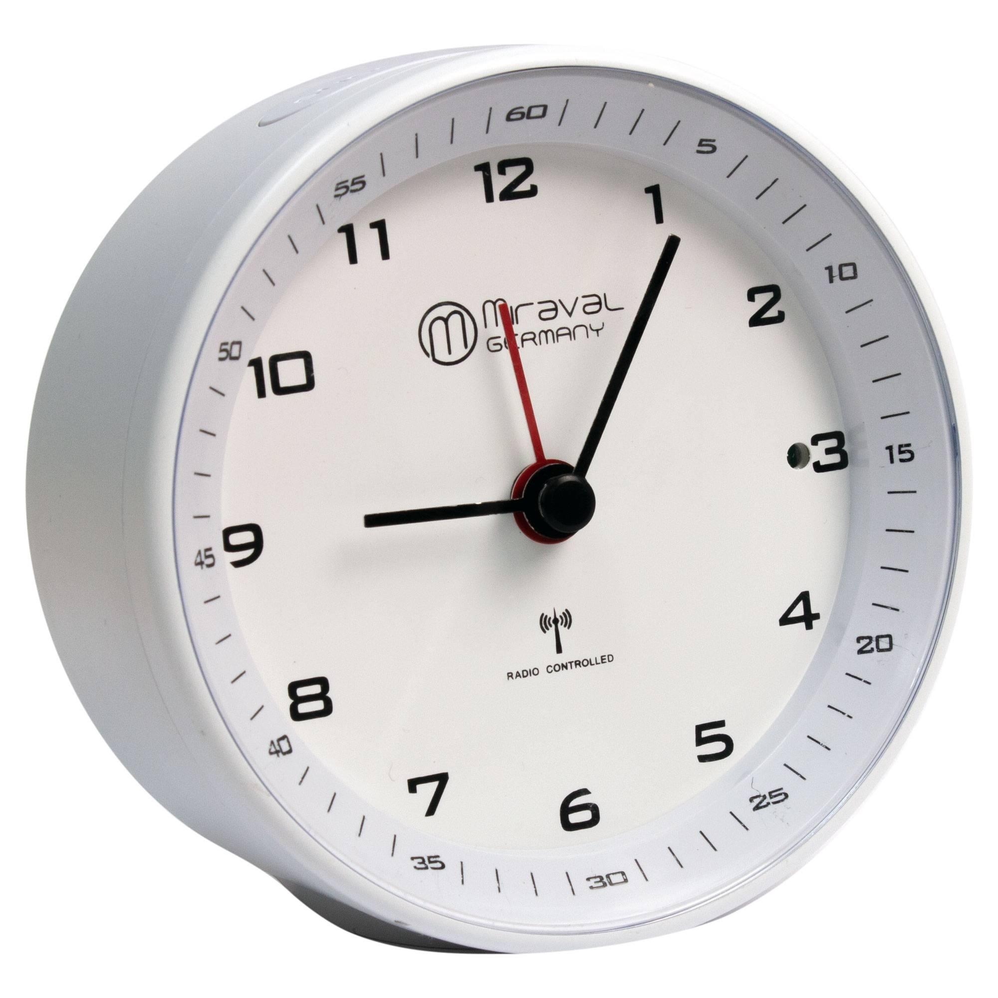 Miraval Funkwecker Premiumline DCF77 Funkwecker Reisewecker Analoger Wecker geräuschlos kein Ticken Design Funkwecker