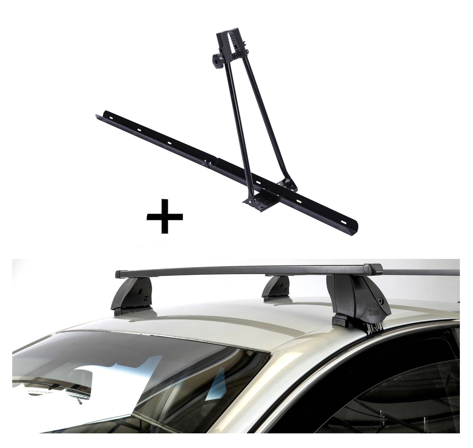 Fahrradträger ORION + Dachträger K1 MEDIUM kompatibel mit für Mazda 121 (4Türer) 91-02