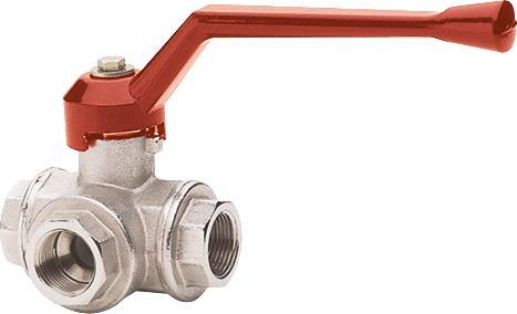 TEGUMA 5281006129 Kugelhahn Typ 129 Gr.1/4 Zoll TEGUMA Mit L-Bohrung · 3x BSP