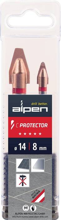 ALPEN 0000303002100 Fliesenbohrer-Satz C PROTECTOR 2-teilig Ø 8/14 mm