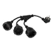 W-Netzkabel Schutzkontakt-Stecker Typ E+F (CEE 7/7, gewinkelt) an 3x Buchse, schwarz, 0,2m W-Netzkabel Schutzkontakt-Stecker Typ E+F (CEE 7/7, gewinkelt) an 3x Buchse, schwarz, 0,2m
