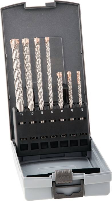 ALPEN 0080501007100 Hammerbohrer-Satz FORCE X 7-teilig X SDS-plus Kunststoffbox