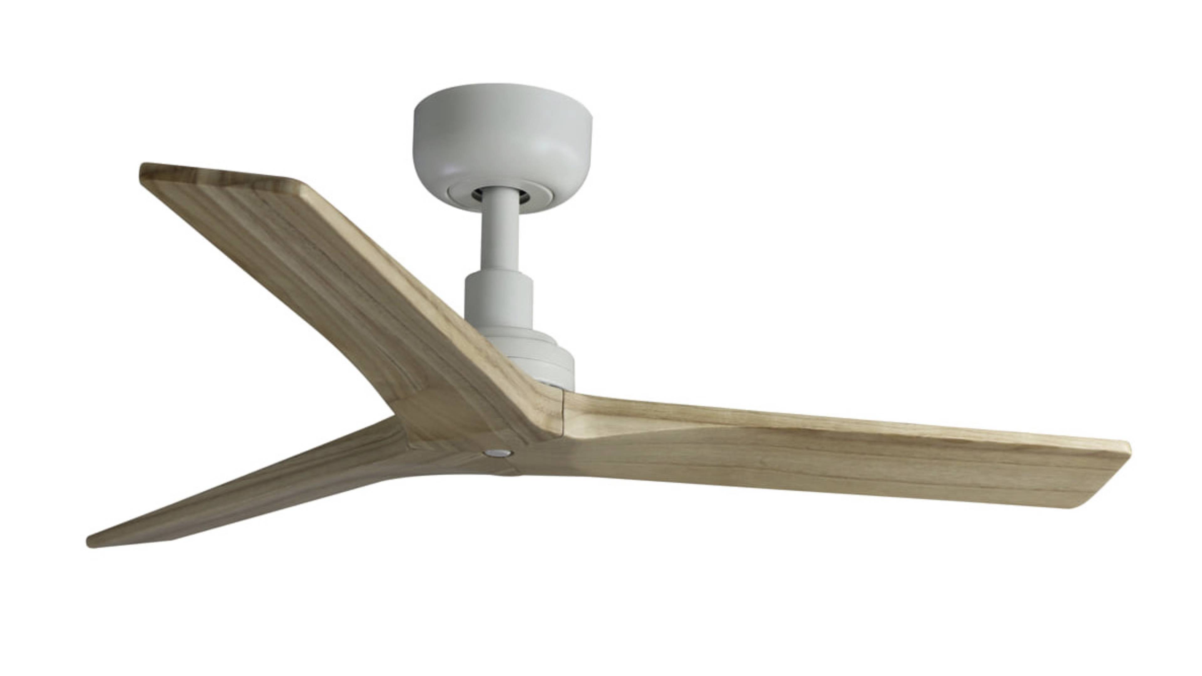 DC Deckenventilator Klim S Weiß-Kiefer mit Fernbedienung