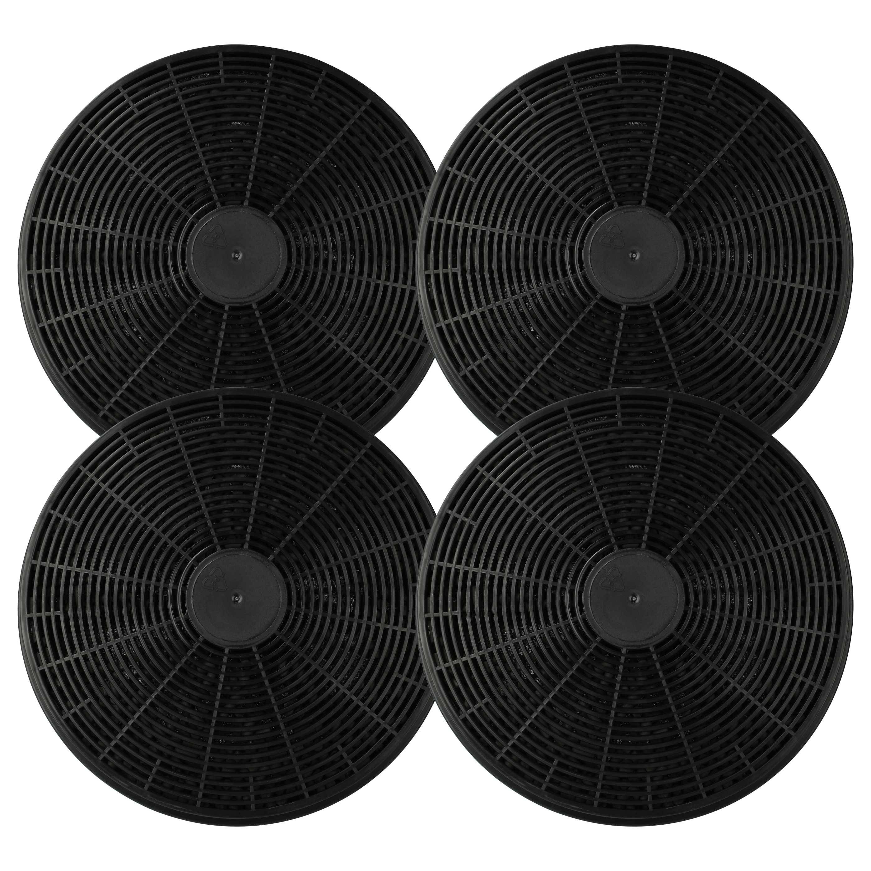 vhbw 4x Aktivkohlefilter Ersatz für Respekta MIZ0023N, MIZ0023, MIZ0023NA1 für Dunstabzugshaube - 17,5 cm