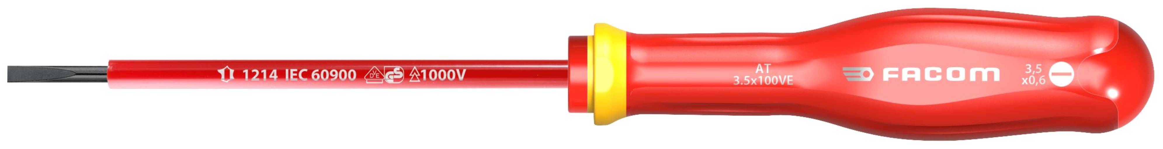 Facom AT3.5X100VE Schraubendreher PROTWIST 1000V 3,5 mm