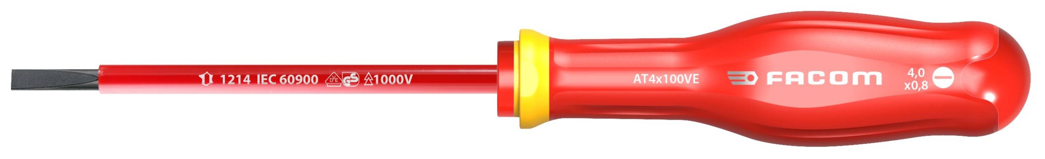 Facom AT4X100VE Schraubendreher PROTWIST 1000V 4 mm