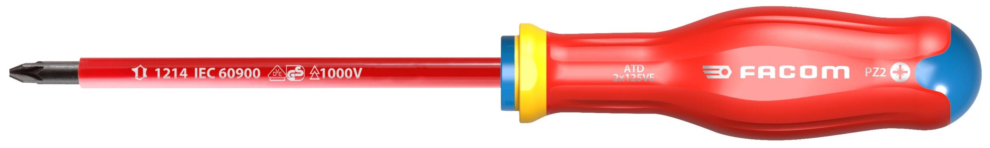 Facom ATD2X125VE Schraubendreher PROTWIST 1000V PZ2