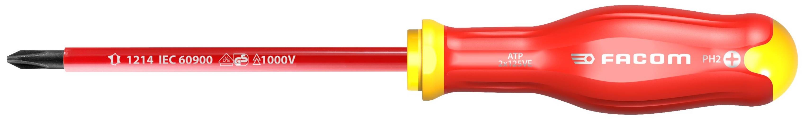 Facom ATP2X125VE Schraubendreher PROTWIST 1000V PH2
